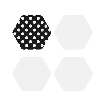 

Tideii Black and White Polka Dot for Leather Coasters 4 Pieces Anti-fouling and Anti-scalding Decorative Coasters Suitable for Restaurants Kitchens Coffee Shops-Hexagon