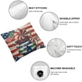 thumbnail image 4 of BANET Pillow Covers Throw Pillow Cover American Flag Pillow Case Decorations for Couch Home Outdoor White, 4 of 5