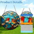 thumbnail image 2 of Robin Birds Stained Glass Suncatcher Handmade Window Hangings Colored Glass Suncatcher Crafts Kits for Indoor Garden Christmas Decoration 16x16cm(12), 2 of 7