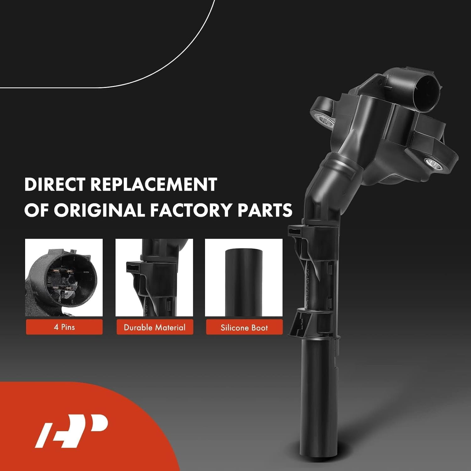 A-Premium Set of 6 Ignition Coil Pack and Iridium Spark Plugs Compatible with Mercedes-Benz C400, C43/C450 AMG, E400, E450, E43 AMG, GLE400, GL450