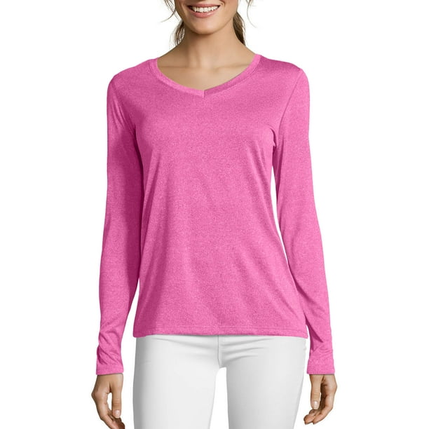 Hanes Hanes Sport Women's Cool DRI Performance LongSleeve VNeck Tee
