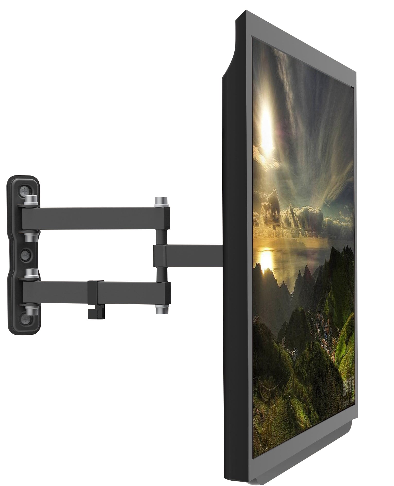 Single Stud Install FOZIMOA Full Motion TV Wall Mount Bracket for 28-70 inch Flat Curved TVs with Tilt and Swivel Articulating Arms up to 110 lbs and VESA 600x400mm 
