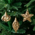 thumbnail image 4 of Hibiscsu Christmas Cutout Wire Balls, Gold Glitter Christmas Tree Decoration Hanging Balls Decoration Window Decoration Set (4 pcs), 4 of 6