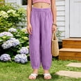 thumbnail image 2 of Girls Sweatpants Joggers Sweat Pants Cute Baggy Trendy Clothes Preppy with Pockets 6-12 Months 12-24 Months 2t 3t 4t 5t 6t 7t 8t 9t Children(Purple,4-5 Years), 2 of 8