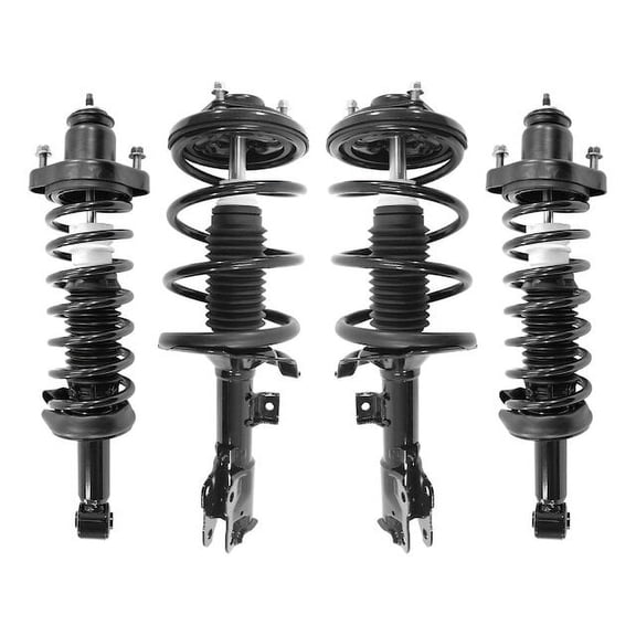 Front and Rear Strut Coil Spring and Shock Absorber Kit - Compatible with 2008 - 2010 Mitsubishi Lancer GTS 2009