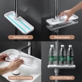 thumbnail image 3 of Shower Caddy Shelf Adjustable Height Shower Rack for Slide Bar Bathroom Brush Soap Organizer Rotatable Shower Storage Rack Detachable Shower Tray for Shampoo Soap, 3 of 7