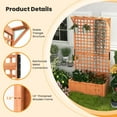 thumbnail image 6 of Gymax Wooden Planter Raised Garden Bed w/ Planter Box & Trellis Indoor & Outdoor, 6 of 10