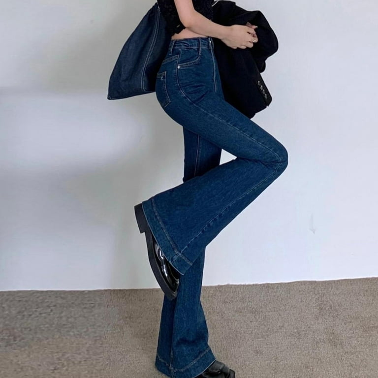 Jeans for Women Women's Vintage Flare Jeans Pants Bell Bottom High