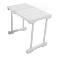 thumbnail image 1 of Expandable Cabinet Shelf Organizer, Kitchen Counter Shelf Rack 121LB Load Bearing Sink Shelf Riser Countertop Storage, 24cm Width 32cm Height, White, 1 of 8