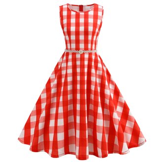 Topdress Women's Vintage Polka Halter Dress – 1950s Retro Cocktail Style