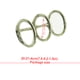 thumbnail image 3 of Bewildely 1 Juego de anillos para libros, Metal suelto con buena resistencia, plata, tres círculos consecutivos, Kit DIY, accesorios de papelería para Artesanía 30 mm Bewildely HA059761-04, 3 of 6