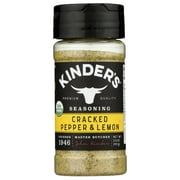 Kinder,S Organic Cracked Pepper & Lemon Seasoning, Usda Organic, Gluten Free, 3.5 Ounce (Pack Of 8)