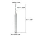 thumbnail image 6 of Yannee 10 Pcs 1.5mm Carbide End Mill Engraving Router Bits for PCB Machine 1/8" Shank, 6 of 9