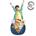 thumbnail image 3 of Underwater Storage Toy Bag Chair, Ornamental Fishes Swimming in Deep Sea Pattern with Shabby Fins Ocean, Stuffed Animal Organizer Washable Bag, Small Size, Night Blue and White, by Ambesonne, 3 of 3