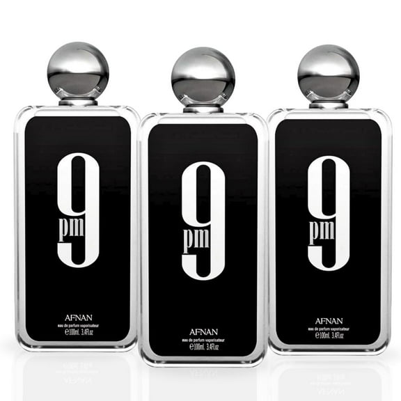 9pm EDP Spray 100ML (3.4OZ) By Afnan | Unlock your charm with this perfume for men. (Pack of 3)