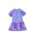 thumbnail image 2 of Girls 1pc Raglan Skirted Swimsuit With Flamingo Pattern & Zipper Short Sleeves, Sports Swimwear Pool Vacation Beachwear Summer, 2 of 5