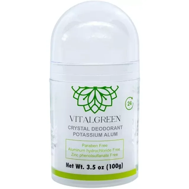 Desodorante Piedra Cristal Alumbre Potasio 100g Vital Green