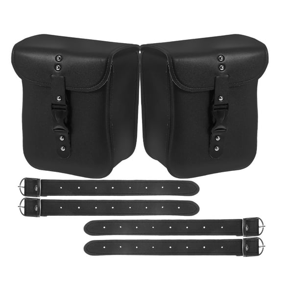 LITINKIMI Motorcycle Handlebar Bag Pu Leather 2Pcs 9.04X7.07X4.32In