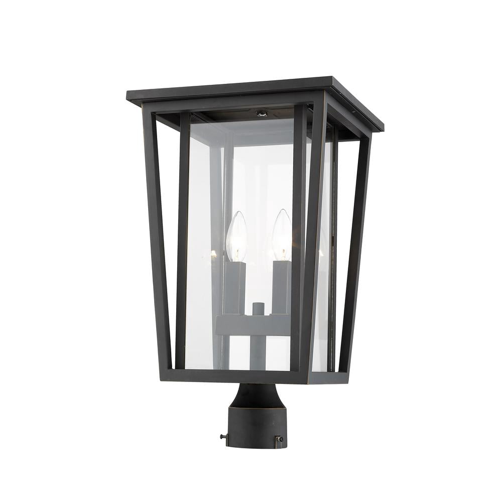 2 Light Outdoor Post Mount Lantern In Craftsman Style 14.25 Inches Wide By 101.5 Inches High Z-Lite 571Phbr-Orb