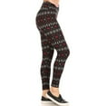thumbnail image 4 of LAVRA Women's Holiday High Waist Fleece Regular Size Leggings Gift, 4 of 4