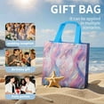 thumbnail image 4 of 20-piece blue and pink ocean-style non-woven gift bags, adorned with ocean pearls, suitable for Valentine's Day, weddings, baby baptism parties, and birthday party supplies., 4 of 8