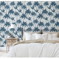 thumbnail image 5 of S4Sassy Palm Tree Wallpaper - Teal Wall Covering, 25" X 240" Self-Adhesive Plain Vinyl Wallpaper, Decorative Wallwrap, Easy Diy Wall Covering For Bedroom, Living Room, Living Space, 5 of 9