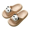 thumbnail image 3 of Hessimy Toddler Little Kids Slides Sandals Beach Pool Shower Slides Anti-Skid Home Bath Slippers Cute Summer Outdoor Shoes for Girls and Boys house slippers for toddler kids(Khaki,13), 3 of 7