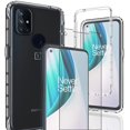 thumbnail image 1 of FYBTO for OnePlus Nord N10 5G Case, Nord N10 5G Case with Screen Protector Clear Slim Heavy Duty Protective with Rugged PC and Silicone TPU Bumper Phone Case for One Plus Nord N10 5G, 1 of 5