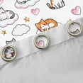 thumbnail image 4 of Feelyou Cat Kitten Black Out Curtains, Cloud Love Heart Curtains Pack of 2 (42x63 Each), 4 of 6