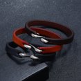 thumbnail image 2 of Pulsera de piel de vaca sencilla estilo punk retro para hombre, joyería de moda, pulsera de cuero punk rock que combina con todo, 2 of 5