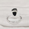 thumbnail image 5 of Natural Black Tourmaline Ring, Rough Tourmaline Ring, October Birthstone, V Crown Band, 925 Sterling Silver, Womens Ring, Christmas, Thanksgiving, Handmade, Statement Jewelry, Raw Gemstone Jewelry, 5 of 5