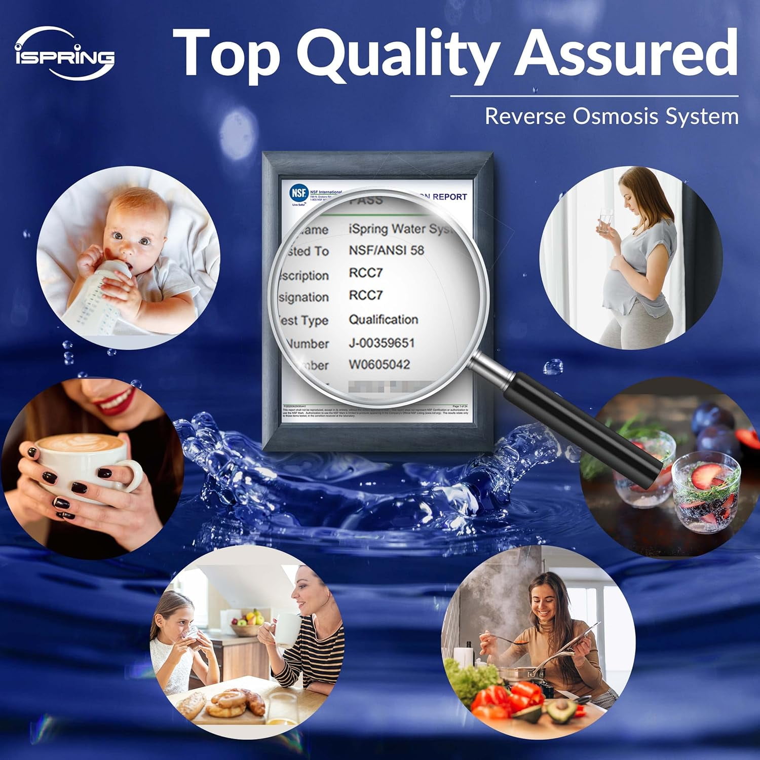 iSpring RCC7 Under Sink 5-Stage Reverse Osmosis Drinking Water Filtration System w/F4 6-Month Filter Replacement Pack, NSF Certified, Removes up to 99% Contaminants