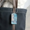 thumbnail image 6 of RATGDN 2Pcs Blue Teal Marble Luggage Tags, Includes Information Card, 6 of 6