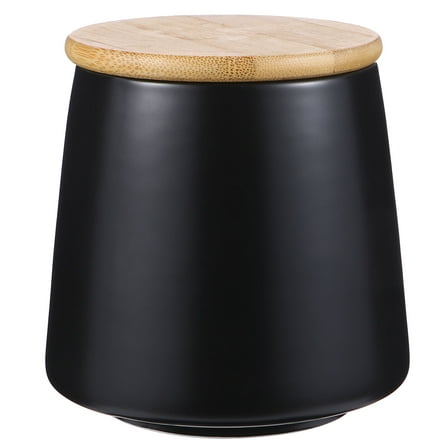 SEWOART 1Set Black Ceramic Storage Jar Sealing Tank for Kitchen Food Holder