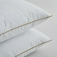 thumbnail image 3 of Peace Nest Medium-Firm Premium Down Fiber Bed Pillows Set of 2 with 100% Cotton Cover - White Standard, 3 of 5