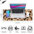 thumbnail image 5 of Long Mouse Pads for Desk,Beige and Black Leopard Pattern Desk Mats on Top Of Desks, Desk Mouse Pad Extra Large with 3mm Non-Slip Base and Stitched Edge for Gaming,Office,Work,Home 31.5"x11.8", 5 of 6