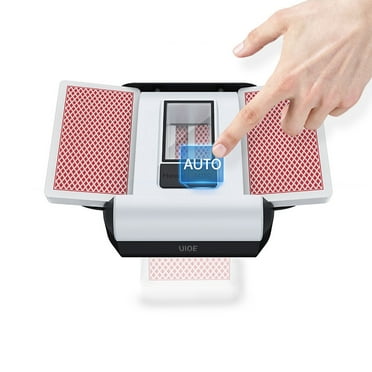 UIOE One-Touch Auto & Manual Card Shuffler, Portable, Rechargeable, 1-Deck