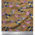 thumbnail image 1 of Soimoi Blue polyester Crepe Fabric Diamond Geometric Fabric Prints By Yard 52 Inch Wide, 1 of 3