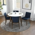 thumbnail image 2 of Pemberly Row 5-Piece Mid-Century Dining Set w/ 4 Velvet Dining Chairs in Blue, 2 of 6