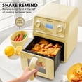 thumbnail image 4 of BUYDEEM F51 Freidora de aire 8 en 1 4.2QT, horno de freidora de aire de encimera retro con ventana visible, recordatorio de batido, control de un toque con pantalla LCD, amarillo suave, 4 of 5