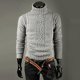 thumbnail image 1 of Suéter de punto cálido de invierno para hombre, jersey con cuello de tortuga, Tops, 1 of 2