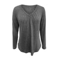 thumbnail image 4 of EDFBUYKRS Blouses for Women Dressy Casual Crewneck Womens Tops Pleated Long Sleeve Shirts for Women Blouses Xl, 4 of 4