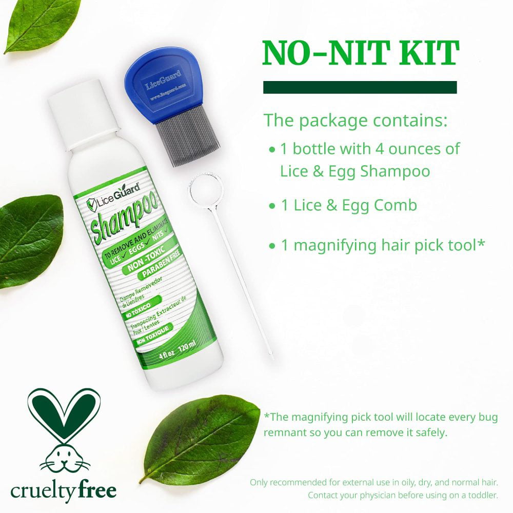 LiceGuard No-Nit Kit | Eliminate Lice & Egg | Preventative Treatment for  Lice, Eggs, and Nits | Promotes Lice-Free Hair - Walmart.com