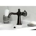 thumbnail image 3 of Kingston Brass KS3545RKZ Wendell One-Handle Single-Hole Bathroom Faucet with Knurled Handle and Push Pop-Up Drain, Oil Rubbed Bronze, 3 of 6