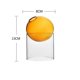 thumbnail image 1 of Jarrón de cristal para decoración de sala de estar, jarrones para decoración del hogar, jarrones para flores, jarrón de mesa hidropónico esférico nórdico moderno, transparente, naranja, 1 of 4