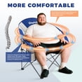 thumbnail image 6 of KingCamp Oversized Saucer Round Folding Camping Chair - 330lbs Heavy-Duty Support, Ultra-Comfortable Design for Adults, Ideal for Outdoor Lawn, Sports & Travel (Blue), 6 of 15