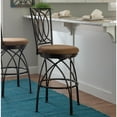 thumbnail image 3 of Linon Brasco 30" Big and Tall Steel Swivel Upholstered Bar Stool in Bronze, 3 of 11