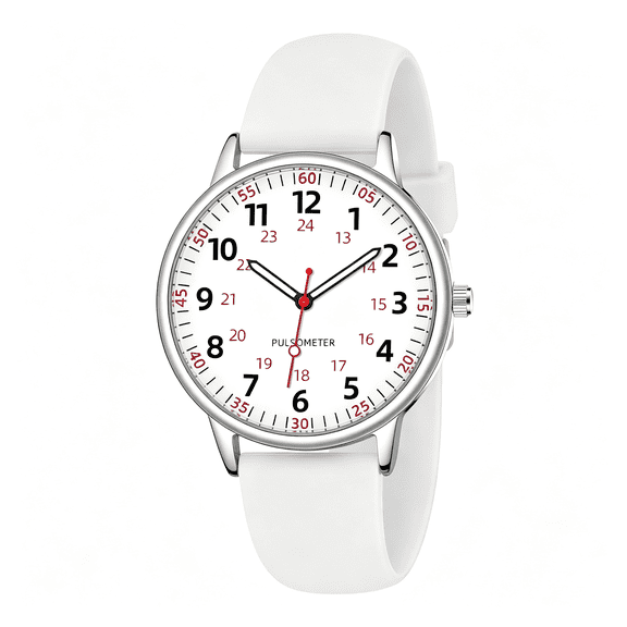 DESIGNICE Nurse Watch for Women Waterproof Analog Silicone Watch with Second Hand Nursing Watch, Classic Analog Watch