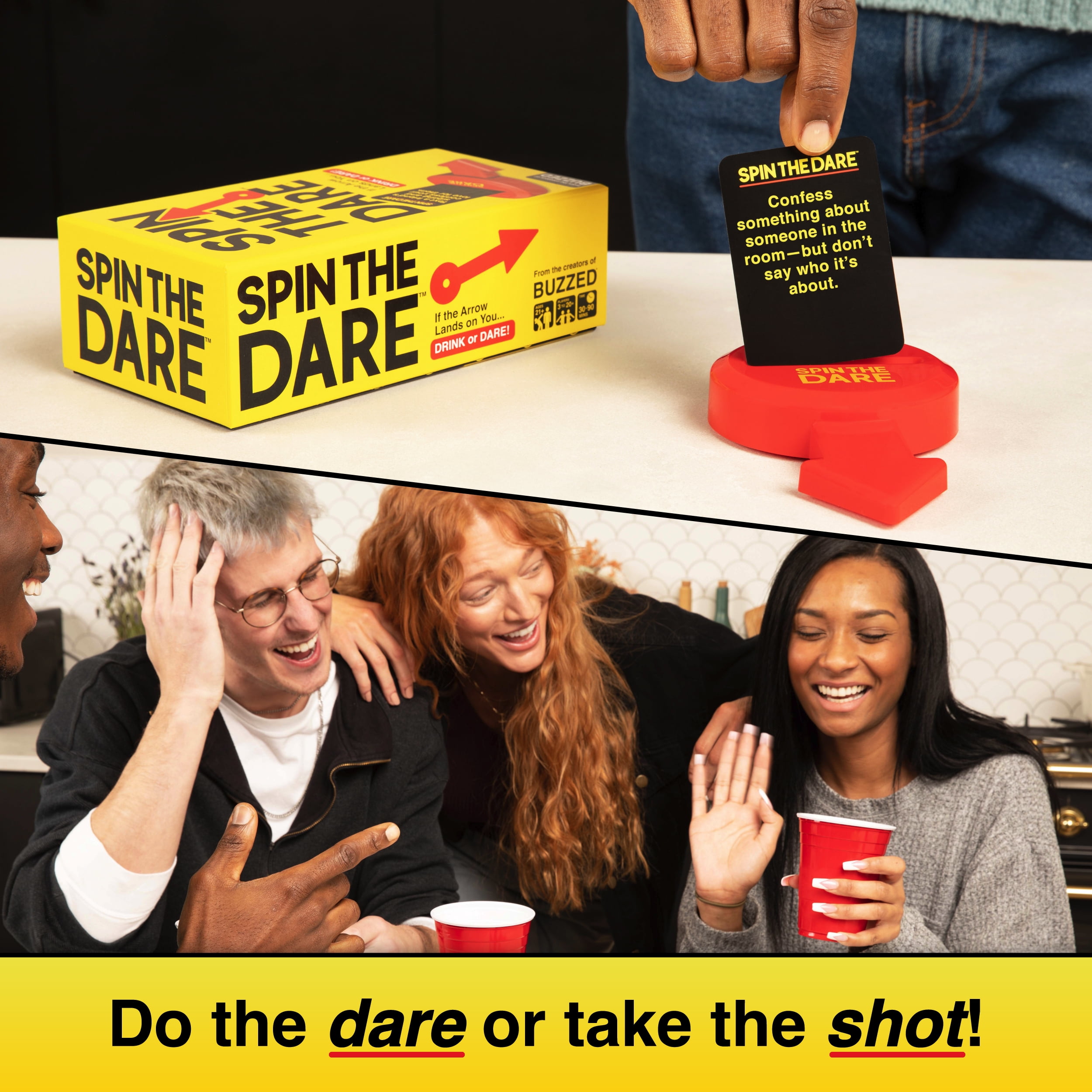 Spin The Dare – Hilarious Adult College Party and Tailgate Drinking Game by What Do You Meme?®