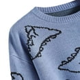 thumbnail image 3 of AMERTEER Hauts Décontractés en Tricot pour Femmes Imprimé Dinosaure Col Rond Manches Longues Pull Décontracté pour Printemps Automne, 3 of 6